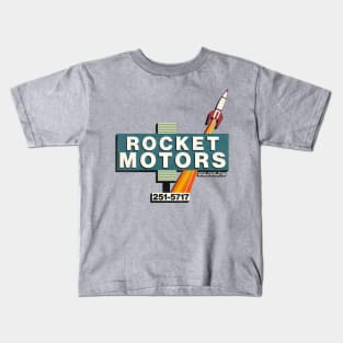 Retro Defunct Rocket Motors Auto Dealership Tulsa OK Kids T-Shirt